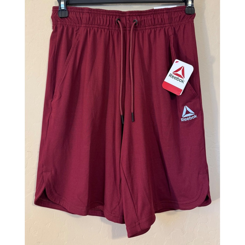 Reebok Training Shorts Men S Burgandy Maroon Athletic 9"‎ Inseam Athletic NEW